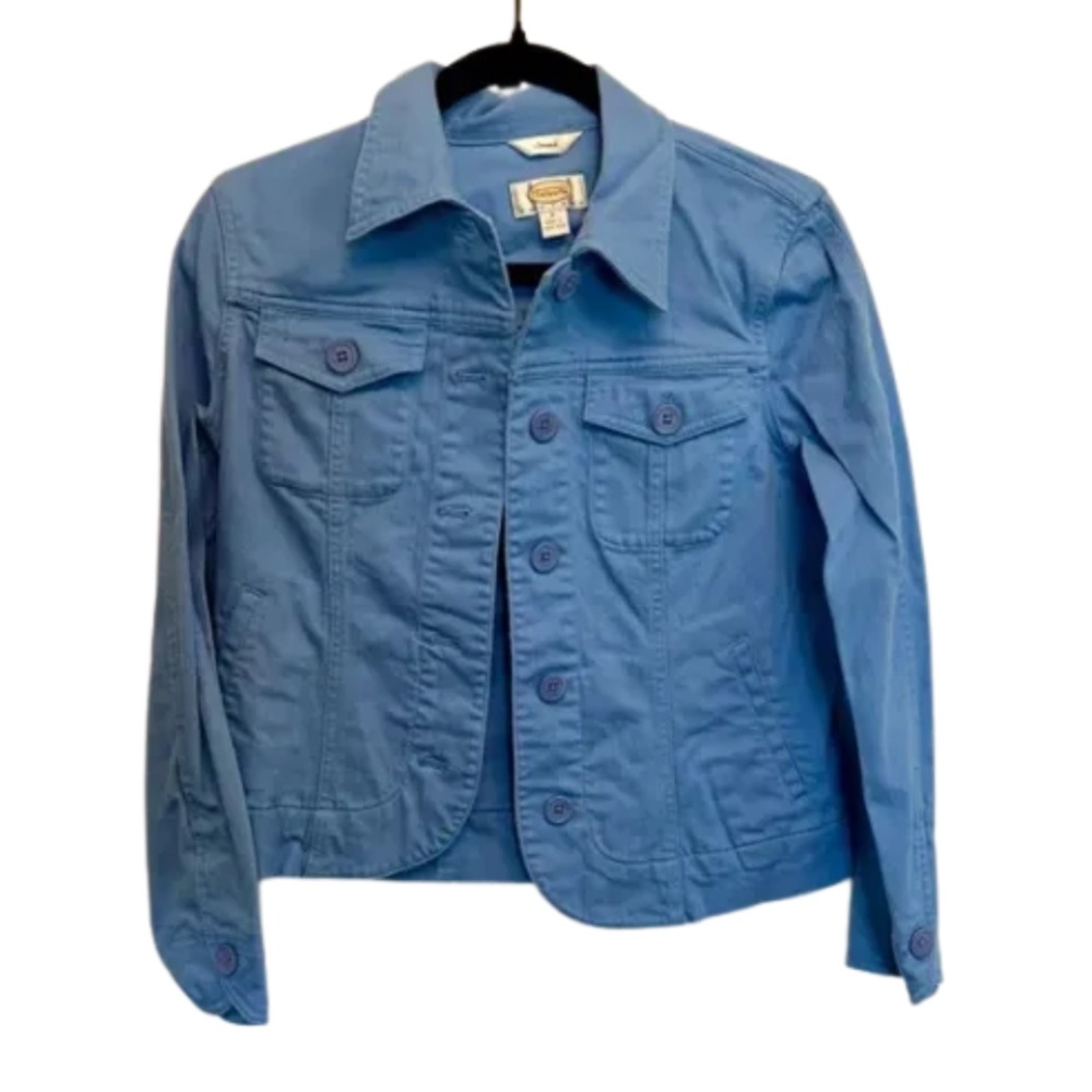 Talbots Light Blue Denim Stretch Jacket